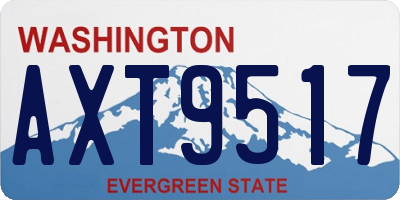 WA license plate AXT9517