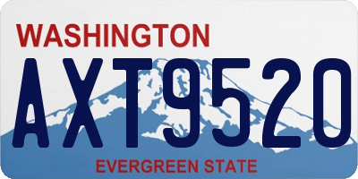WA license plate AXT9520