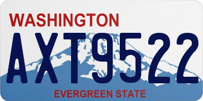 WA license plate AXT9522