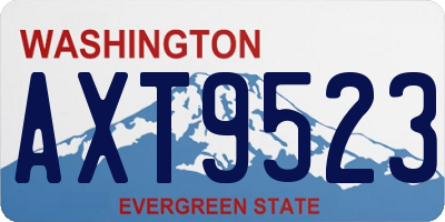 WA license plate AXT9523