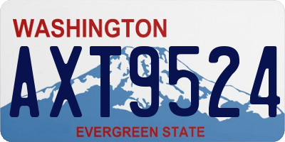 WA license plate AXT9524