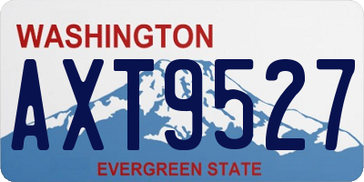 WA license plate AXT9527