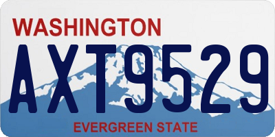 WA license plate AXT9529