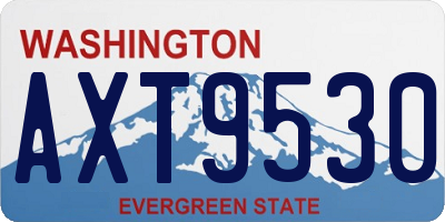 WA license plate AXT9530