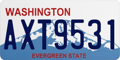 WA license plate AXT9531