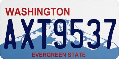 WA license plate AXT9537