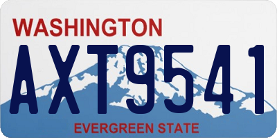 WA license plate AXT9541