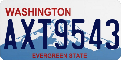 WA license plate AXT9543