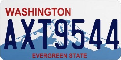 WA license plate AXT9544