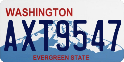 WA license plate AXT9547