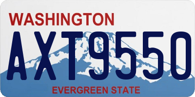 WA license plate AXT9550