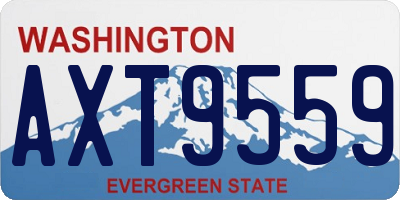 WA license plate AXT9559