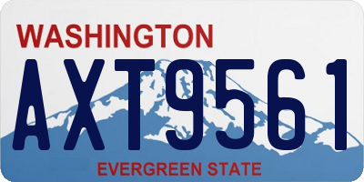 WA license plate AXT9561