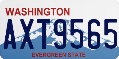 WA license plate AXT9565
