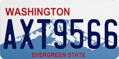 WA license plate AXT9566