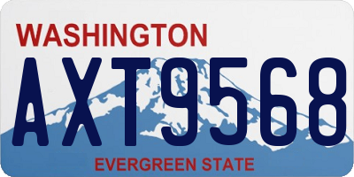 WA license plate AXT9568
