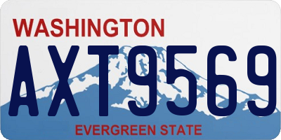 WA license plate AXT9569