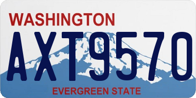 WA license plate AXT9570