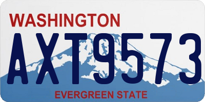 WA license plate AXT9573