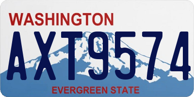 WA license plate AXT9574