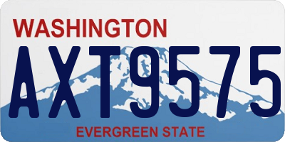 WA license plate AXT9575