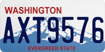WA license plate AXT9576