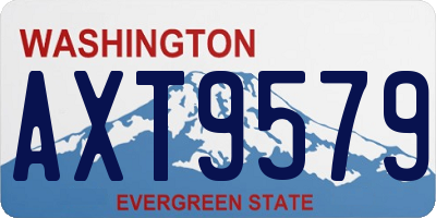 WA license plate AXT9579