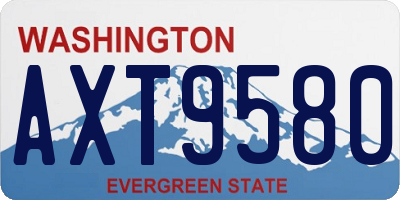 WA license plate AXT9580