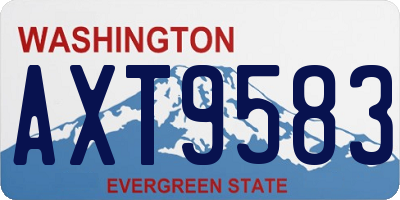 WA license plate AXT9583
