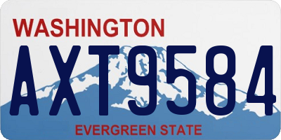 WA license plate AXT9584