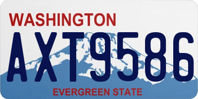 WA license plate AXT9586