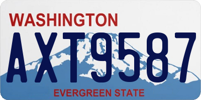 WA license plate AXT9587