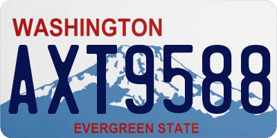 WA license plate AXT9588