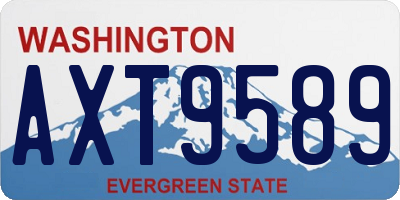 WA license plate AXT9589