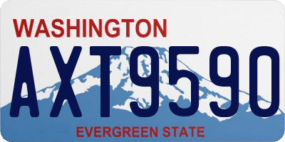 WA license plate AXT9590