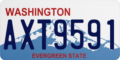 WA license plate AXT9591