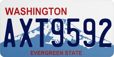 WA license plate AXT9592