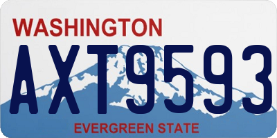WA license plate AXT9593