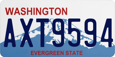 WA license plate AXT9594