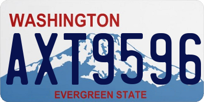 WA license plate AXT9596
