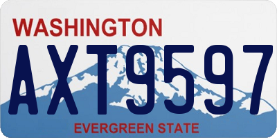WA license plate AXT9597