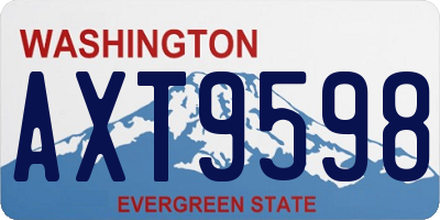 WA license plate AXT9598