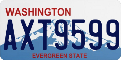 WA license plate AXT9599