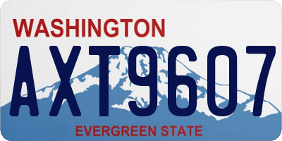 WA license plate AXT9607