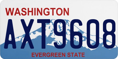 WA license plate AXT9608