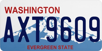 WA license plate AXT9609