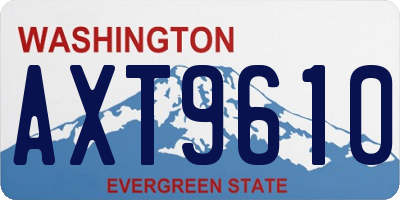 WA license plate AXT9610