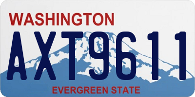 WA license plate AXT9611