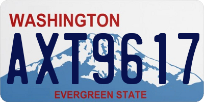 WA license plate AXT9617