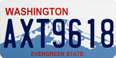 WA license plate AXT9618